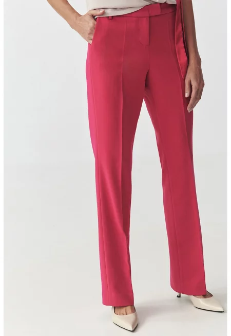 Панталон с висока талия - Яркорозово