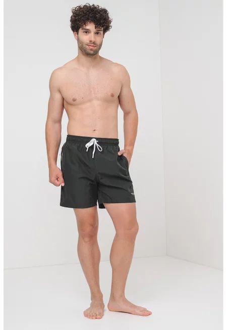 Плувни шорти с регулируема талия - Бял/Бледозелен