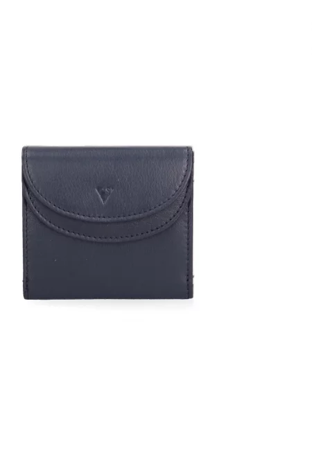 Портмоне от еко кожа с външен джоб - Син