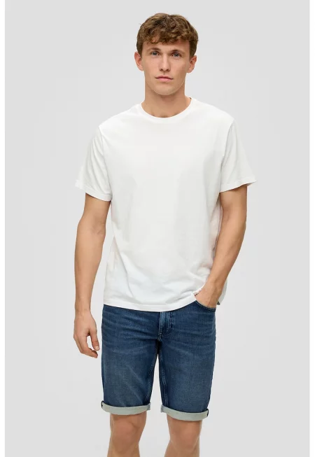 Прави дънкови бермуди - Тъмносин