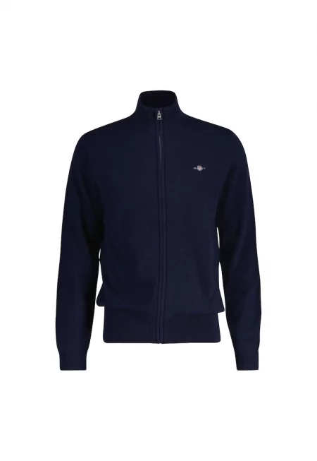 Пуловер с влъна с цип