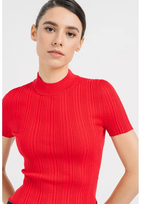 Рипсена тениска Sarpharim - Червен