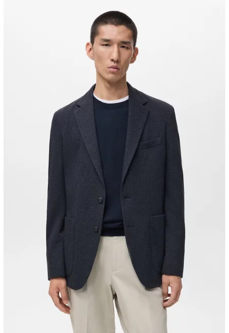 Сако с раздвоен ревер - Тъмносин