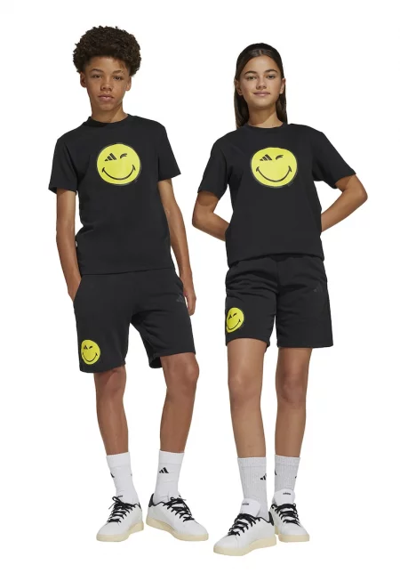 Шорти с памук с шарка на Smiley Face