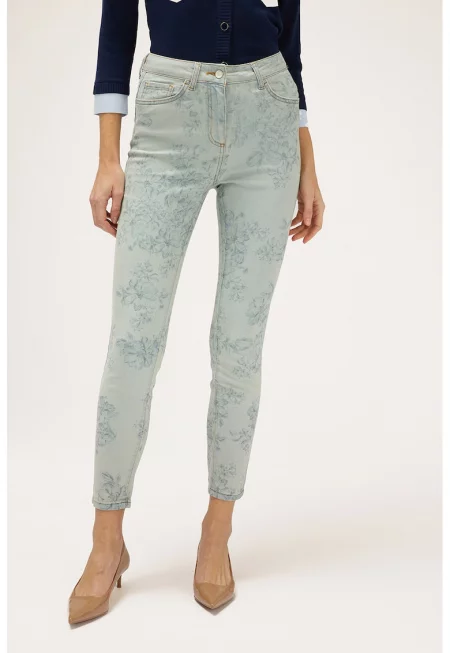 Скини дънки над глезена - Бледозелен