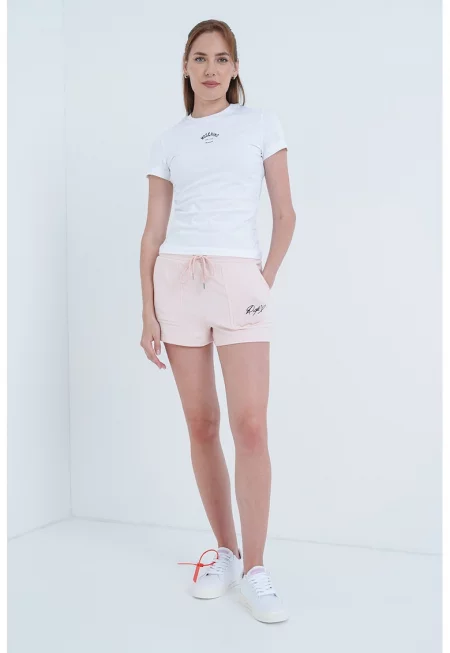 Слим тениска с лого - Черен/Мръснобял