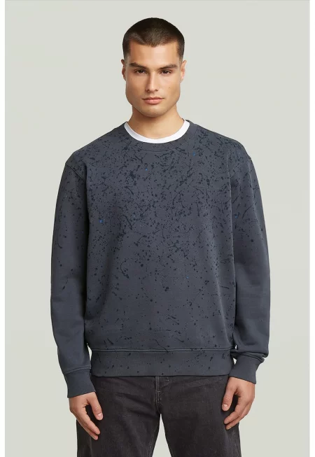 Суитшърт от органичен памук с десен