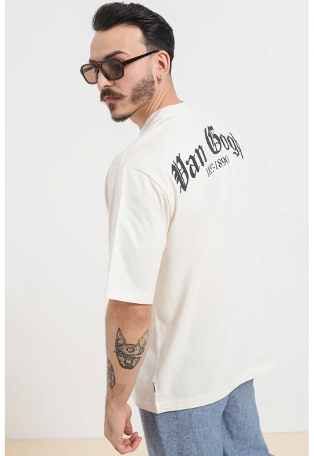 Свободна тениска с паднали ръкави