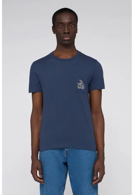 Тениска с лого - Тъмносин