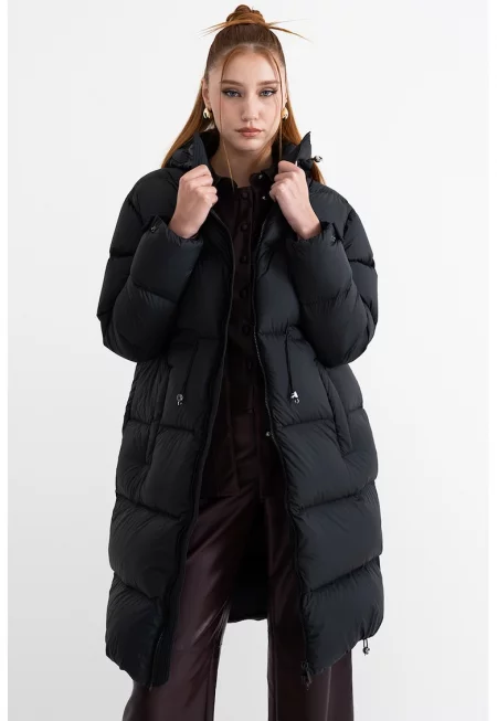 Яке с качулка - Черен