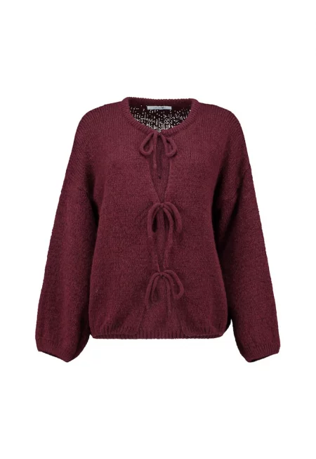 Жилетка с връзки - Бордо