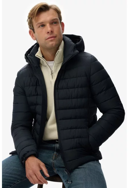 Зимно яке Fuji с качулка - Тъмносин