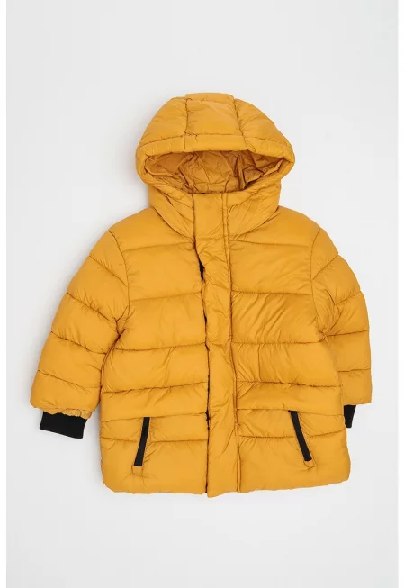 Зимно яке с качулка и джобове встрани