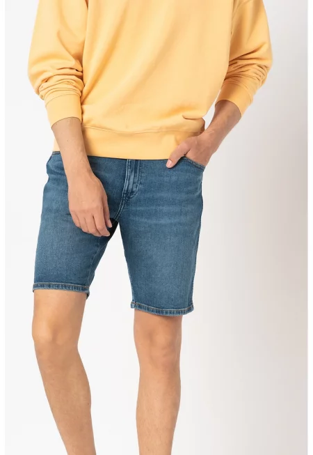 Бермуди Texas от деним със захабен ефект