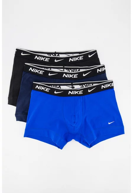 Боксерки с лого - 3 чифта - Черен/Син