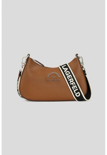 Чанта през рамо от еко кожа с презрамка с лого