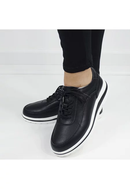 Черни маратонки от естествена кожа 5090 M6 16474