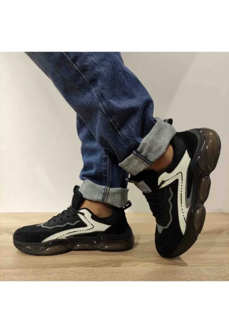 Черни мъжки обувки  D1381 - черни