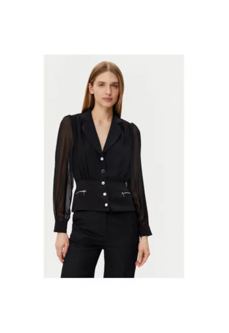 Дамска риза -  305252906 - Полиестер - Черен - Черен