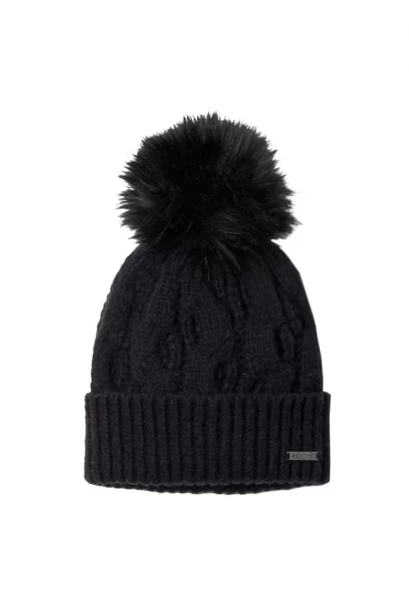 Дамска шапка -  Boundless Days Cable Knit Pom Beanie 2092641 - Черен
