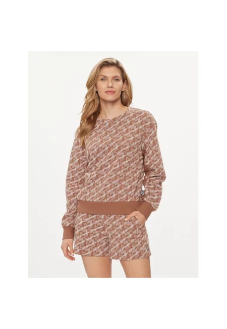 Дамска спортна блуза -  538453 - Кафява - Памук