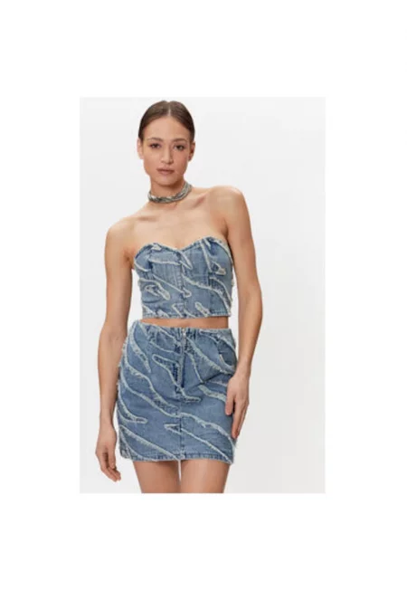 Дамска тениска -  302083572 - Памук - Син - Син