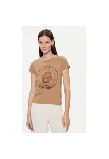 Дамска тениска -  303808471 - Памук - Бежов - Бежов