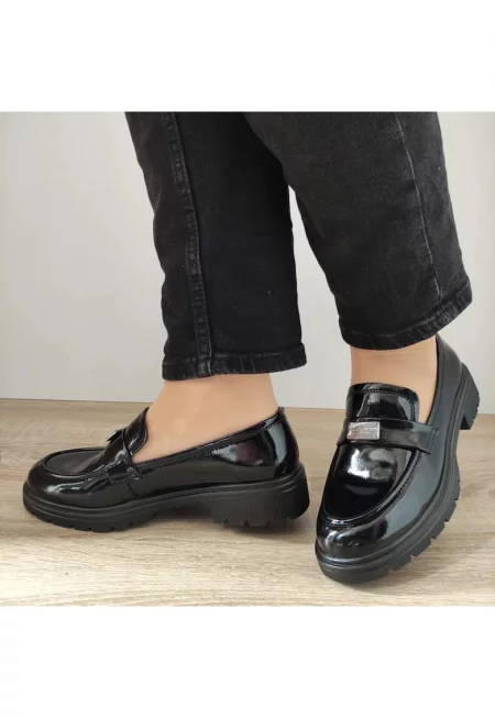 Дамски ежедневни обувки  23019L - Black Lac - Черен