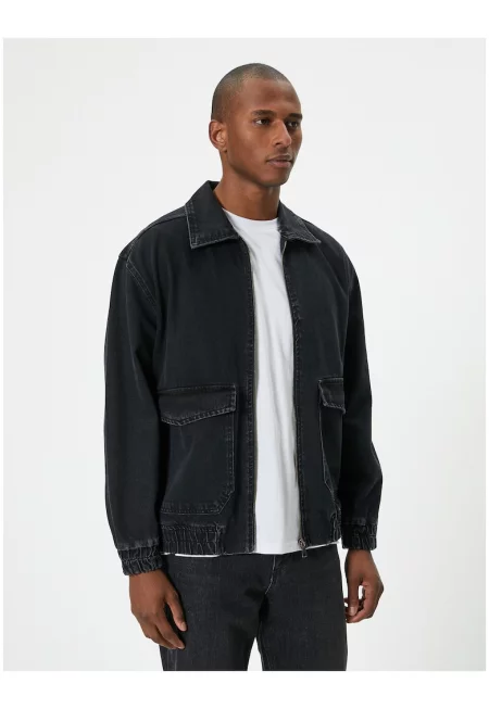 Дънково яке с джобове встрани