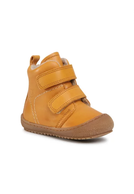 Детски боти  Естествена кожа - Оранжев