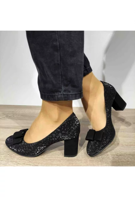 Елегантни дамски обувки  0244 Black - черни