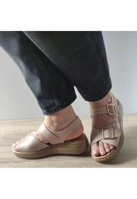 Ежедневни дамски сандали  60012D C5-N Бежови - Бежови - Бежов