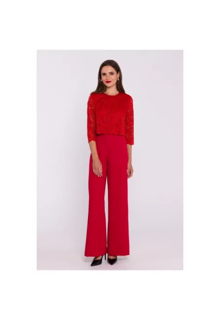 Гащеризон с широки панталони и дантелена горна част -  - -