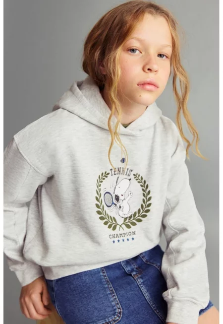 Худи с контрастен принт