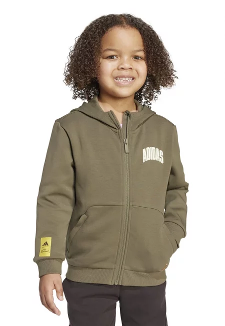 Худи с цип и шарка на Simpsons - Бял/Папратово зелено