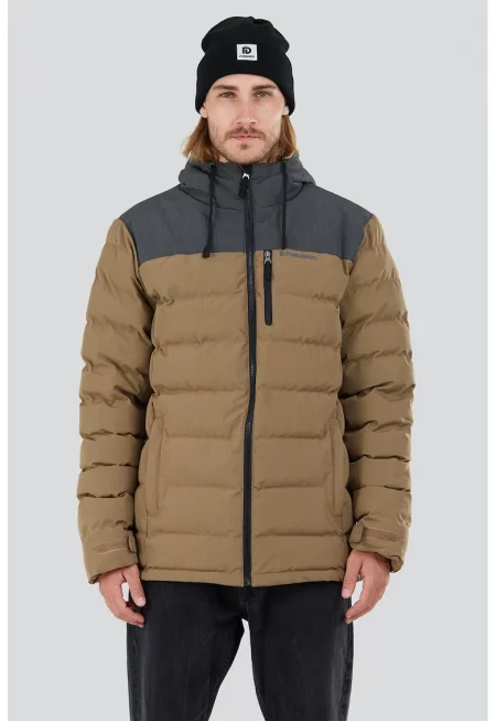 Капитонирано зимно яке Passat - Черен/Светлокафяв