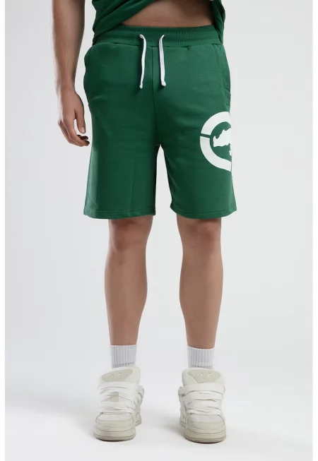 Къс панталон с връзка - Бял/Аква зелено