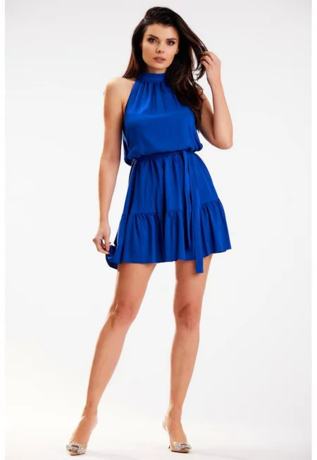Къса рокля без ръкави тип халтер - ежедневна A580