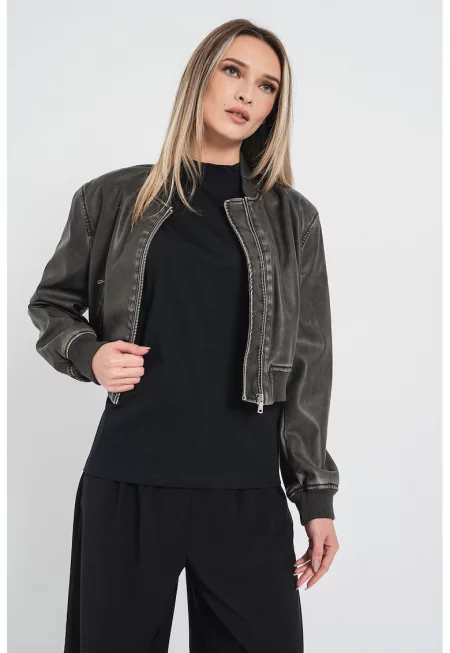Късо яке от еко кожа