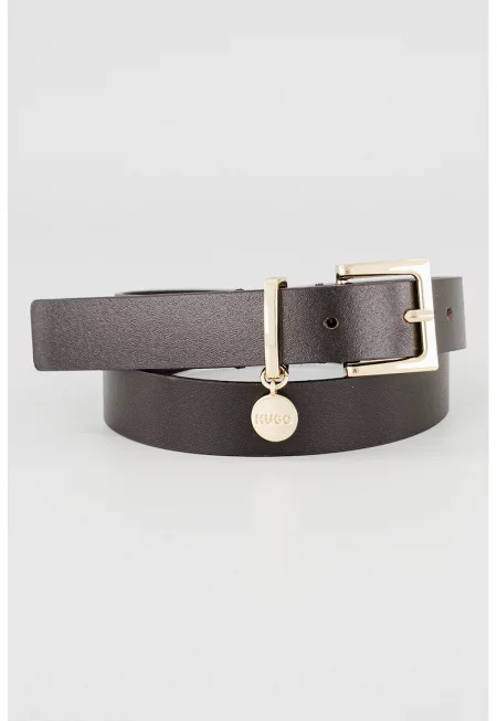 Кожен колан Amelia с метално лого