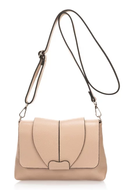 Кожена чанта - Бежов