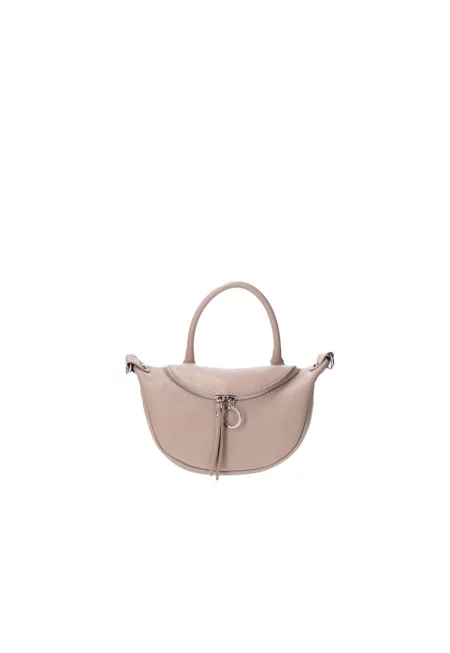 Кожена чанта през рамо - Сиво-кафяв