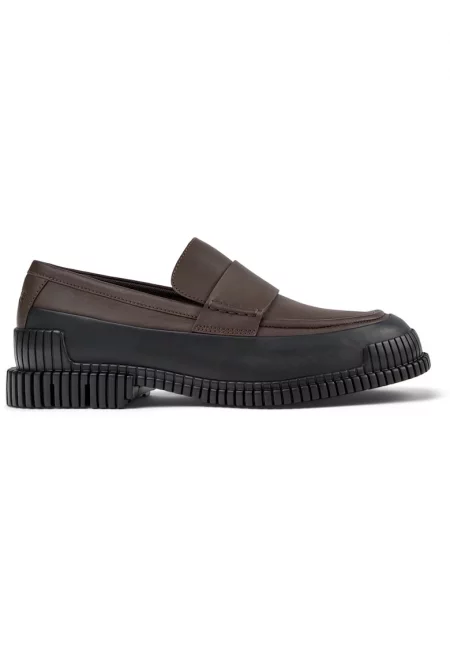 Кожени мокасини Pix 20855 - Черен/Кафяв