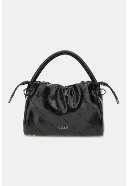 Малка чанта с лого - Избеляло черно