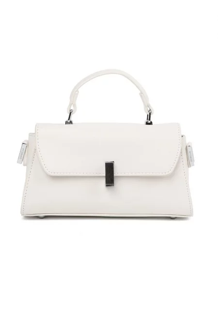 Малка чанта за рамо  бежова - елегантен дизайн - полиестер