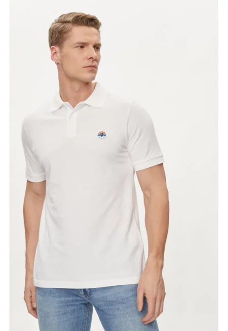 Мъжка тениска -  303932145 - Памук - Бяла - Бял