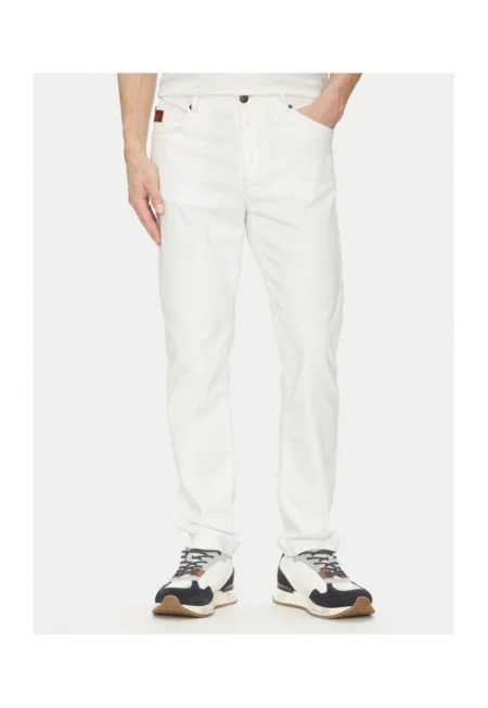 Мъжки панталон  251PJ205CT3551 - памук/лиосел - бял - Бял