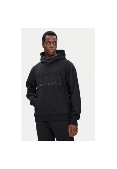 Мъжки суитшърт -  304062582 - Памук/Рециклиран полиестер - Черен