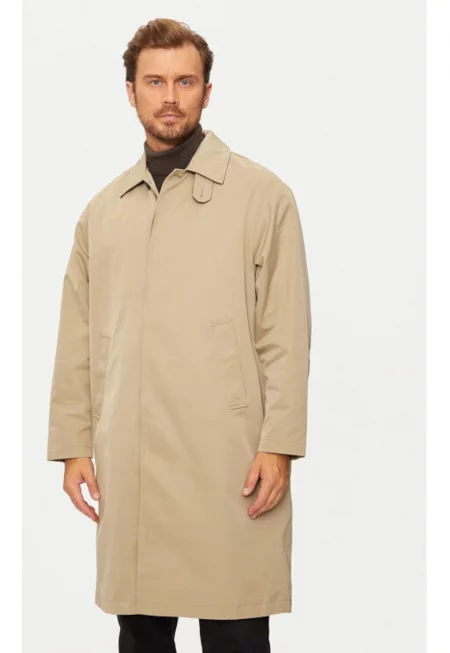 Мъжко палто -  304516573 - Рециклиран полиестер/Полиестер - Бежово - Бежов