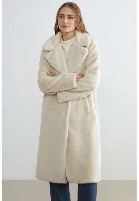 Палто от еко пух с рввери